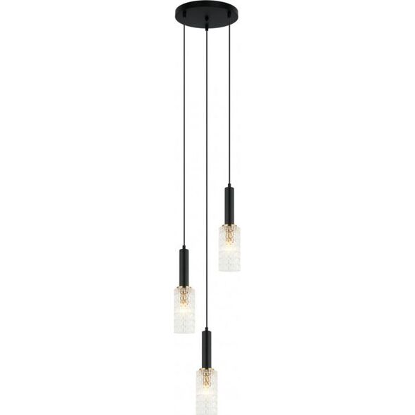 Lampa wisząca Italux Perola nowoczesna czarny  (PND-43363-3 BK+BR)