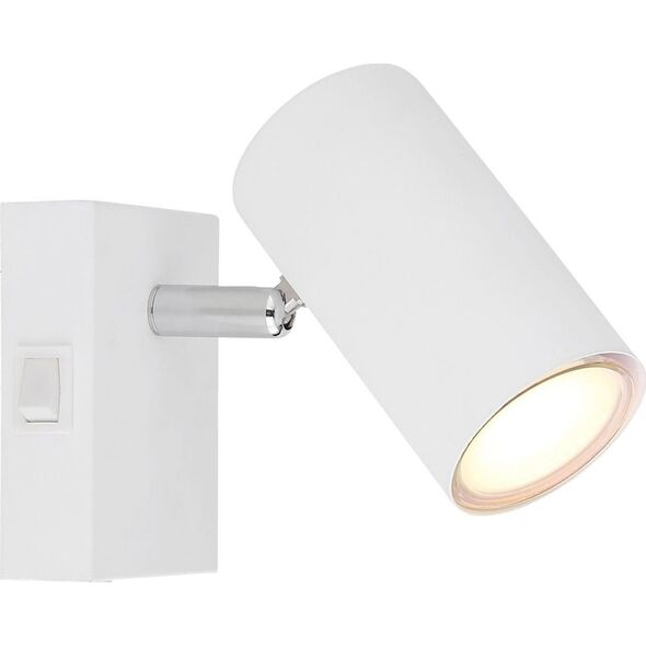 Kinkiet Globo Lampa ścienna ruchoma Robby 57911-1W z włącznikiem biała