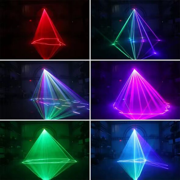LIGHT4ME LASER RGB GEOMETRIC 500mW projektor laserowy rzutnik sceniczny skaner dyskotekowy