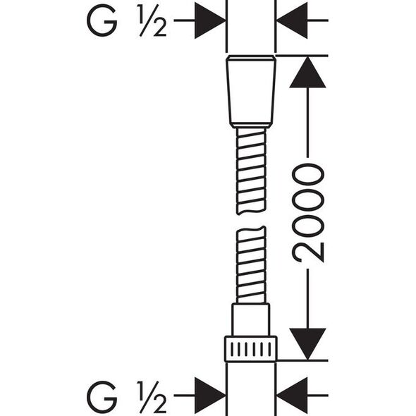 Wąż prysznicowy Hansgrohe Metaflex chrom 200cm (28264000)