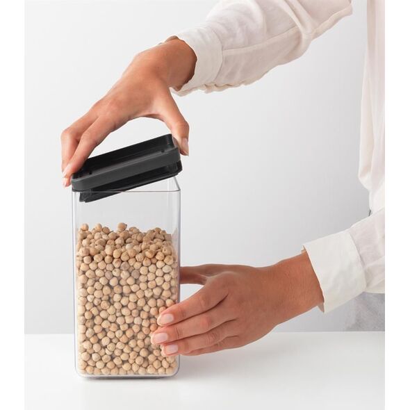 Brabantia Pojemnik kwadratowy 1,6l Tasty+ szary 122385