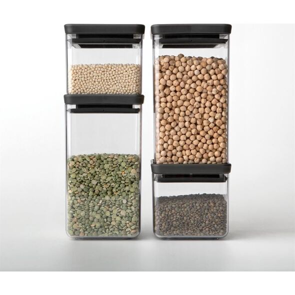 Brabantia Pojemnik kwadratowy 1,6l Tasty+ szary 122385