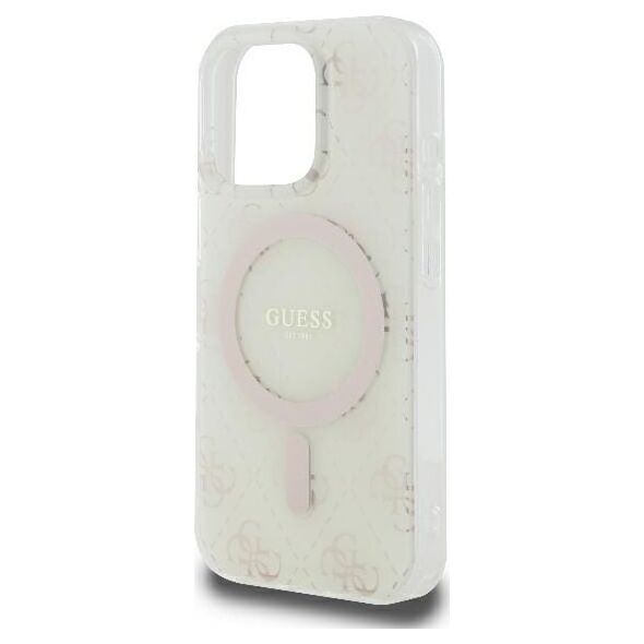 Guess Guess GUHMP16LH4DTEH iPhone 16 Pro 6.3" biały/white hardcase IML 4G Background MagSafe
