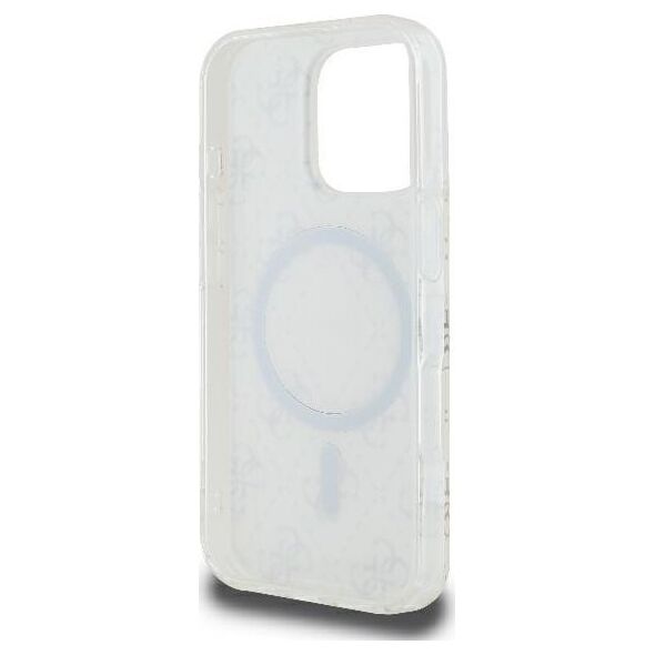Guess Guess GUHMP16LH4DTEH iPhone 16 Pro 6.3" biały/white hardcase IML 4G Background MagSafe