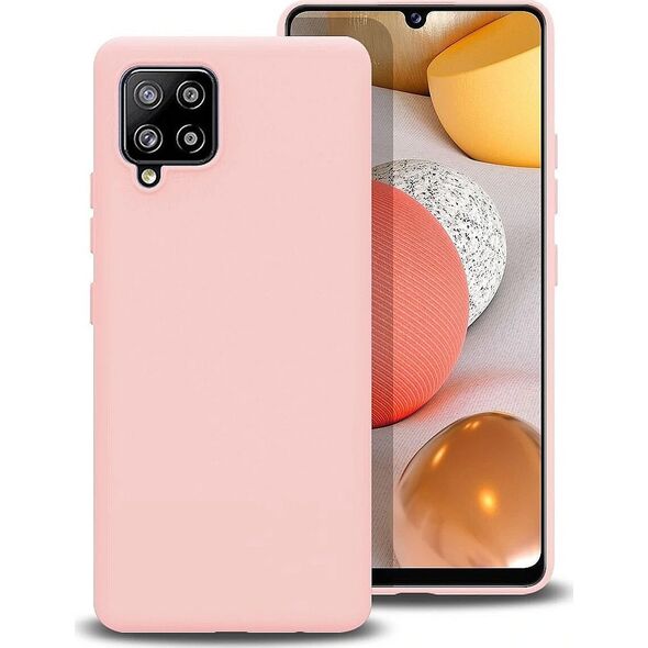 Θήκη Πλάτης από Υγρή Σιλικόνη Mocco για Samsung Galaxy A42 5G Ροζ