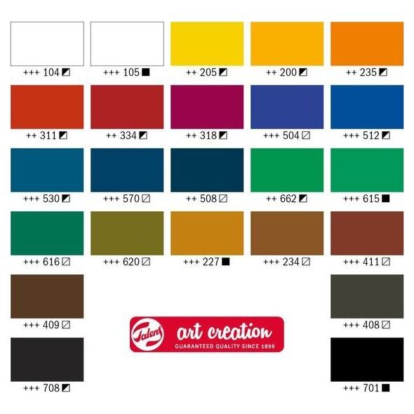 Artequipment TALENS Art Creation Farby olejne 24 x 12 ml uniw