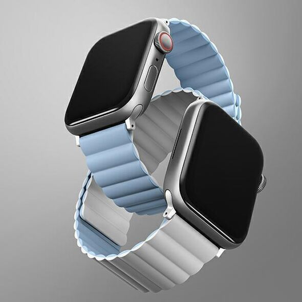 Uniq UNIQ pasek Revix Apple Watch Series 4/5/6/7/SE 40/41mm. Reversible Magnetic biały-niebieski/white-blue