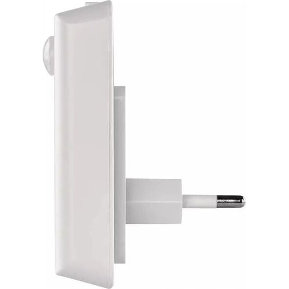 Lampka wtykowa do gniazdka Emos Emos P3319 lampka do gniazdka wtykowa kwadrat z czujnikiem ruchu 1x0,5W LED 3000K biała