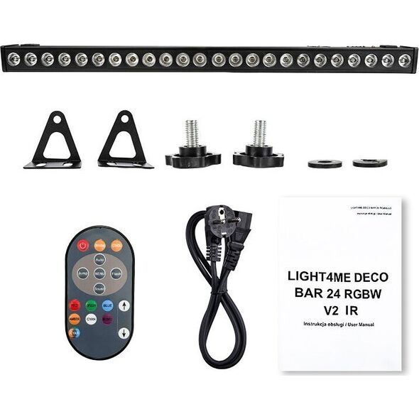 LIGHT4ME LIGHT4ME DECO BAR 24 RGBW V2 IR listwa oświetleniowa belka LED oświetlenie sceniczne pilot