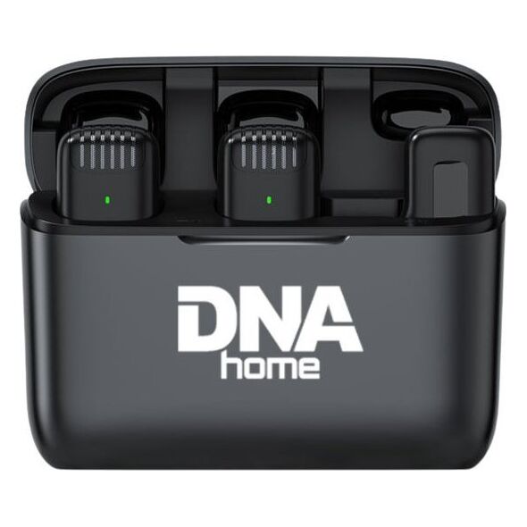 Mikrofon DNA DNA ICM1 zestaw do nagrywania dźwięku na smartfon 2x mikrofon bezprzewodowy krawatowy odbiornik USB-C adapter Lightning