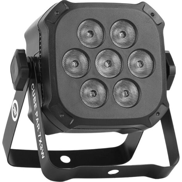LIGHT4ME CUBE PAR 7X3W reflektor par oświetlenie sceniczne efekt świetlny LED RGB