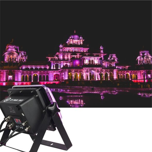 LIGHT4ME IP PAR 360 reflektor sceniczny efekt świetlny oświetlenie zewnętrzne IP68 60x1,5W LED RGB