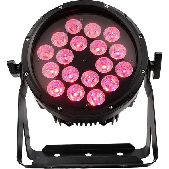 REFLEKTOR ZEWNĘTRZNY OŚWIETLENIE SCENICZNE LED RGBWA UV 18X12W IP65