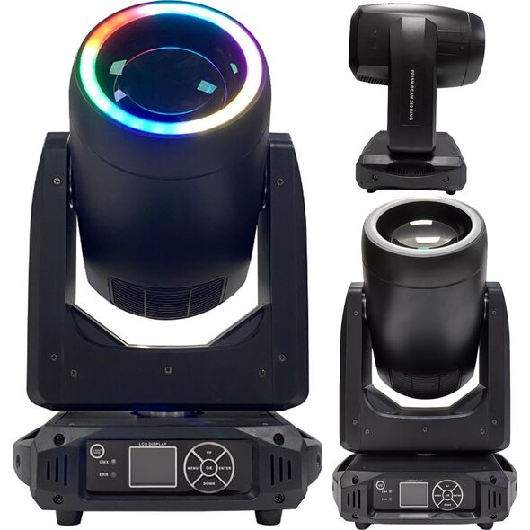LIGHT4ME PRISM BEAM 250 RING głowica ruchoma LED oświetlenie sceniczne 24x0,2W 5050 RGB LED