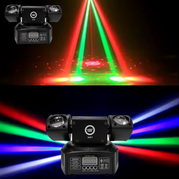 LIGHT4ME SID1 multiefekt świetlny LED 4w1 RGBWA efekt beam 2x laser R/G