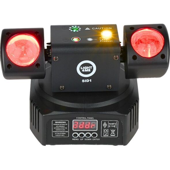 LIGHT4ME SID1 multiefekt świetlny LED 4w1 RGBWA efekt beam 2x laser R/G