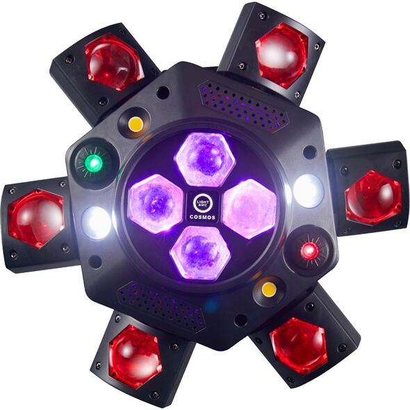 LIGHT4ME COSMOS multiefekt świetlny LED RGBWA 6w1 efekt beam Bee Eye 2x laser stroboskop
