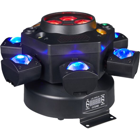 LIGHT4ME COSMOS multiefekt świetlny LED RGBWA 6w1 efekt beam Bee Eye 2x laser stroboskop
