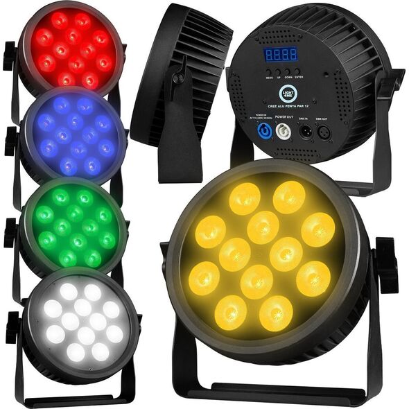 LIGHT4ME CREE ALU PENTA PAR 12 reflektor par efekt świetlny 12x15W RGBWA SMD LED 5w1
