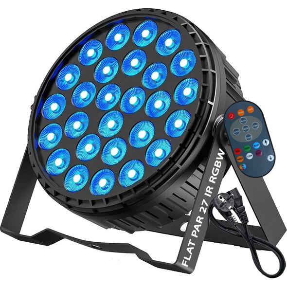 LIGHT4ME FLAT PAR 27 IR RGBW reflektor par efekt świetlny LED 27x6W RGBW LED 4w1