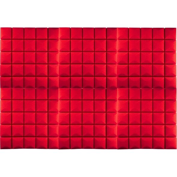 DNA AM5 RD panel akustyczny zestaw 6 szt. czerwony samoprzylepna pianka mata wygłuszająca