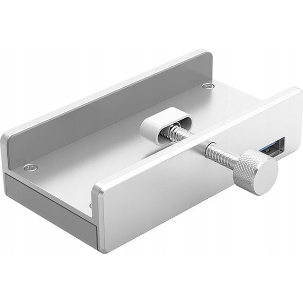 HUB 4 θυρών με σφιγκτήρα USB-A 3.0 - ασημί