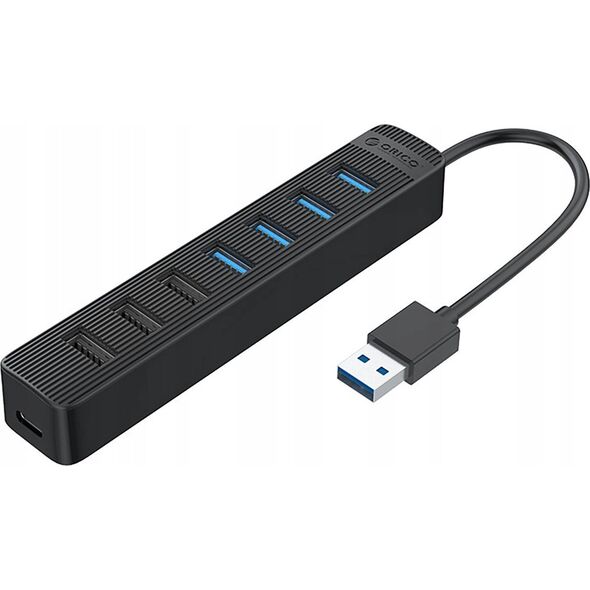HUB 7 θυρών είσοδος: USB-A 3.0 / έξοδος: 4x USB-A 3.0 + 3x USB-A 2.0 - μαύρο
