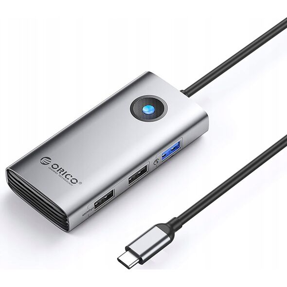 Σταθμός σύνδεσης USB-C 5 σε 1 / έξοδος: 1x USB-A 3.0 + 2x USB-A 2.0 + 1x HDMI - γκρι