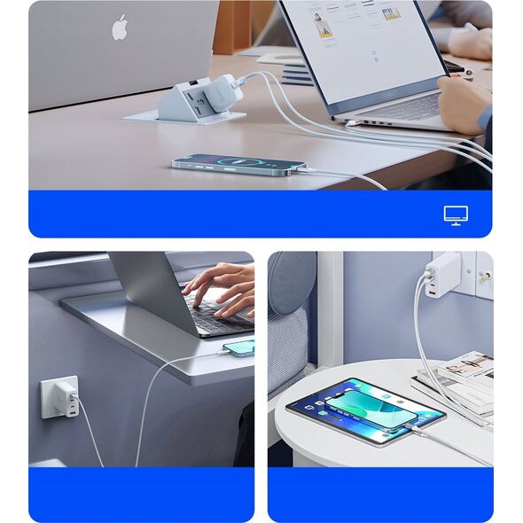 Καλώδιο USB-C σε USB-C 1m 3A 60W - λευκό