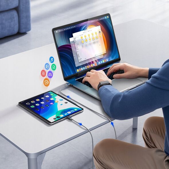 Καλώδιο USB-C σε USB-C 1m 3A 60W - λευκό