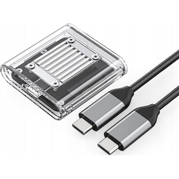 Θήκη δίσκου M.2 NVME USB-C 3.2 - διαφανής