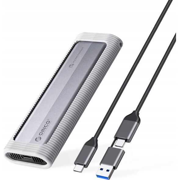 Θήκη δίσκου M.2 NVME USB-C σε USB-C/USB-A 10Gbps - γκρι
