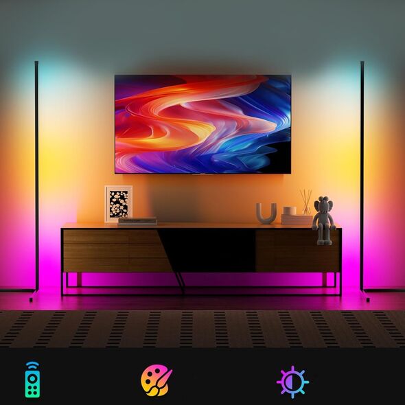 LIGHT4ME WALL POLE 1 narożna lampa podłogowa RGB LED biała pilot bezprzewodowy
