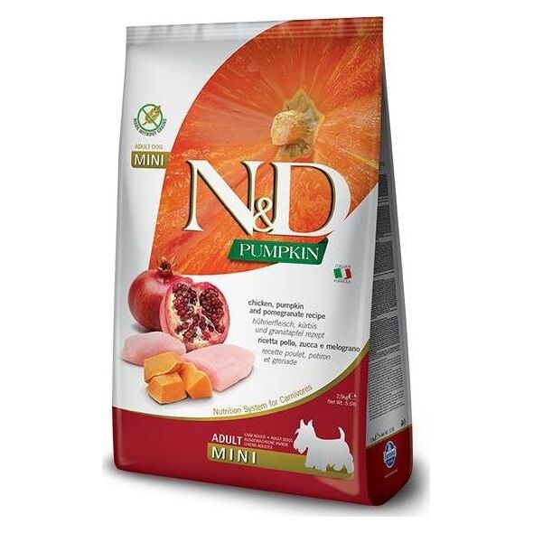 Farmina FARMINA N&D GF PUMPKIN CHICKEN&POMEGRANATE ADULT MINI - sucha karma dla psa - 7kg