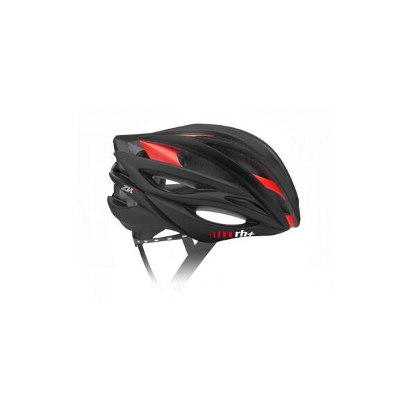 RH+ Kask rowerowy ZW Matt Black-Bridge Shiny Red r. L/XL (EHX6050)