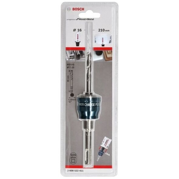 Bosch SDS plus adapter BOSCH Power Change Plus, with centering drill HSS-G O 7.15 x 85 mm, LOCK