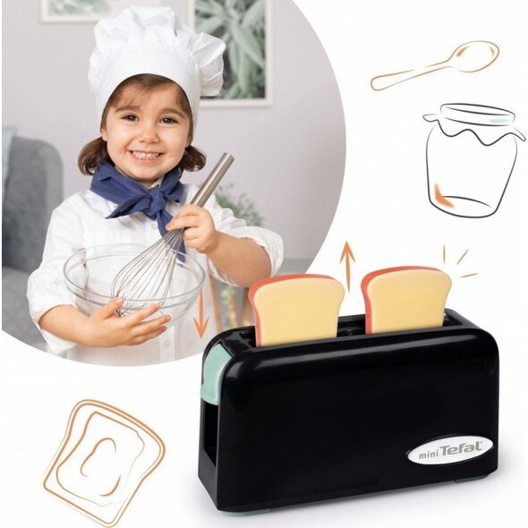 Smoby Toster mini z tostami Tefal Czarny Smoby