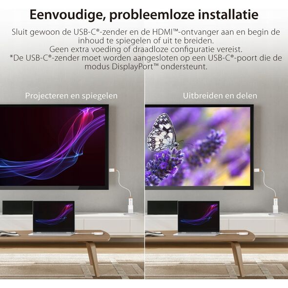 Adapter AV j5create j5create JVAW62 Nadajnik i odbiornik AV Pomarańczowy, Biały