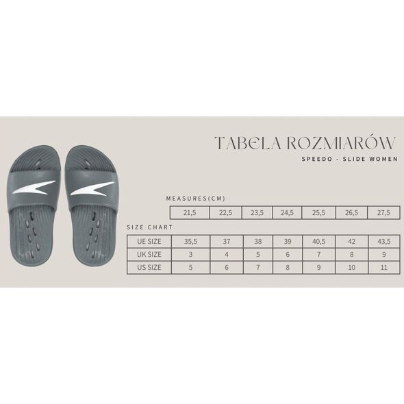 Damskie klapki japonki plażowe basenowe Speedo Flip Flop Af rozmiar 39