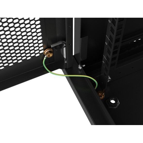 Szafa Lanberg Szafa wiszšca 19 cali 9U 600x450 drzwi perforowane (flat pack) czarna