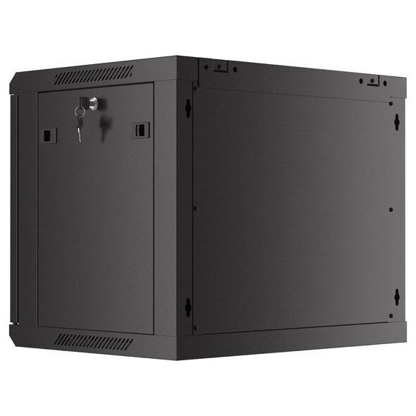 Szafa Lanberg Szafa wiszšca 19 cali 9U 600x450 drzwi perforowane (flat pack) czarna