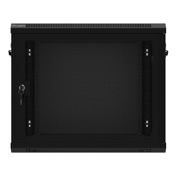 Szafa Lanberg Szafa wiszšca 19 cali 9U 600x450 drzwi perforowane (flat pack) czarna