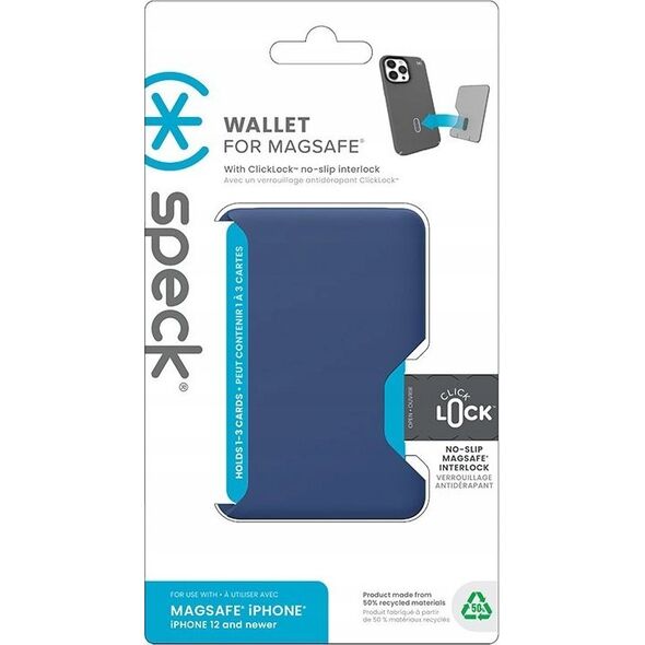 Speck Speck ClickLock Wallet For MagSafe - Magnetyczny portfel MagSafe (Coastal Blue)