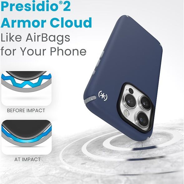 Speck Speck Presidio2 Pro Magsafe - Etui iPhone 15 Pro (Coastal Blue / Dustgrey / White)