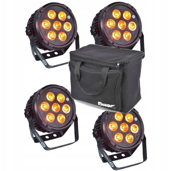 LIGHT4ME BLACK PAR 7x10W RGBWA LED ισχυρό ελαφρύ