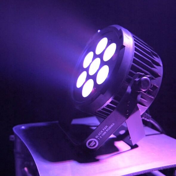 LIGHT4ME BLACK PAR 7x10W RGBWA LED ισχυρό ελαφρύ