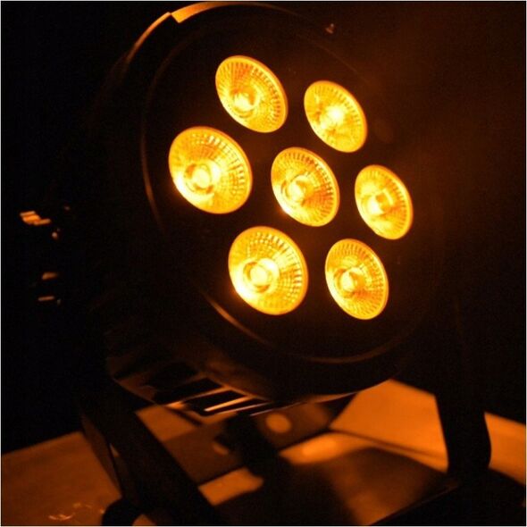 LIGHT4ME BLACK PAR 7x10W RGBWA LED ισχυρό ελαφρύ