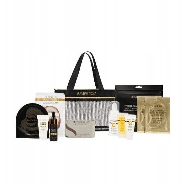 SUNEWMED_SET Ελαφριά κρέμα με βιταμίνη C 20ml + τζελ που διαλύει την επιδερμίδα 20ml + ενεργός αφρός καθαρισμού 40ml + αναζωογονητική αντηλιακή κρέμα 20ml + ενεργοποιητής για κρέμα και μάτια 20ml + μαντηλάκια ντεμακιγιάζ 8τμχ + εντατικά νυχτερινά επιθέματ