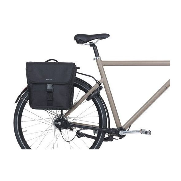 Sakwa miejska podwójna BASIL GO DOUBLE BAG MIK 32L MIK System (ready to go) solid black (NEW 2025)