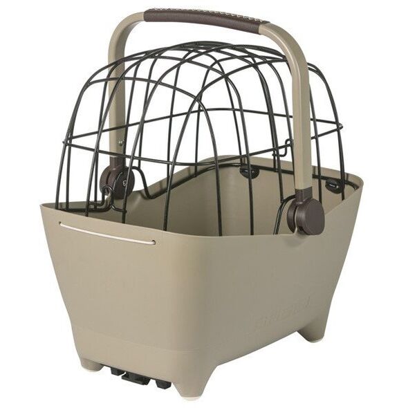 Kosz na tylny bagażnik BASIL BUDDY DOG BICYCLE BASKET REAR MIK, MIK system (ready to go) plastik, poduszka, biscotti brown (NEW 2025)